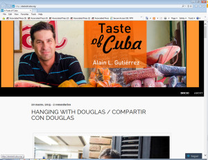 This screenshot of ATasteofCuba.org shows the website of Alain Gutierrez, a Cuban food blogger who is passionate about preserving and promoting traditional Cuban cuisine. In a country where many people lack Internet access, Gutierrez is making his mark online. He’s passionate about promoting traditional Cuban cuisine, and his dreams could be fueled if the island’s evolving restaurant scene makes it a destination for foodies. “I’m trying to contribute to the rescue of the roots of my food and my culture,” he says. “I come from a really poor family. But my mom cooked really good.” (ATasteofCuba.org via AP)